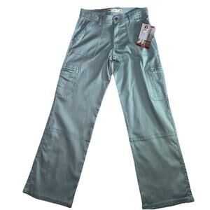 Levis Wide Leg Pants Girls 14 Ash Green Stretch Pockets Adjustable Waist NWT